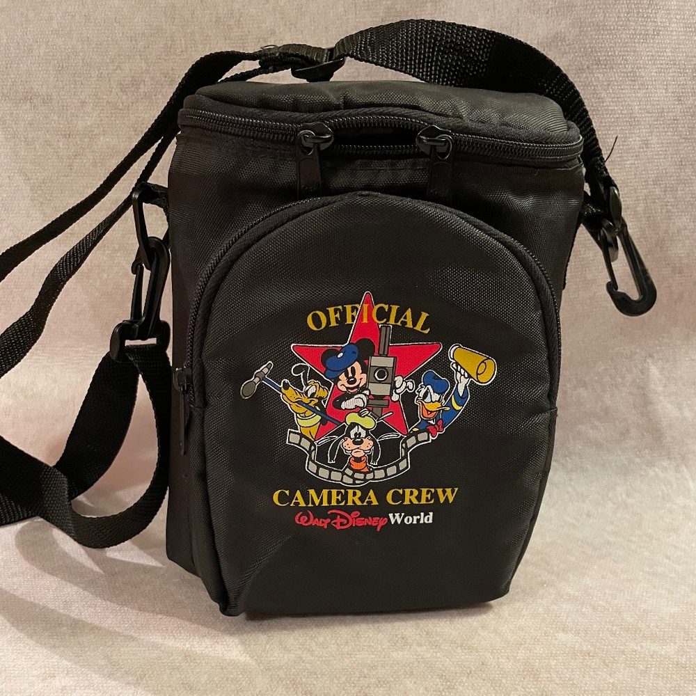 Vintage DisneyWorld Camera Bag with 2 zippered pouches and adjustable strap